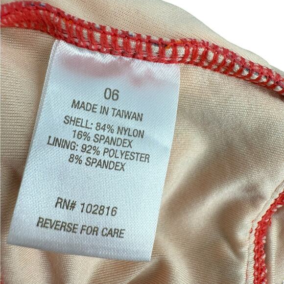 Garnet Hill Women's Floral One Piece Swimsuit Ruched-Overlay Padded Size 6 - Picture 6 of 7